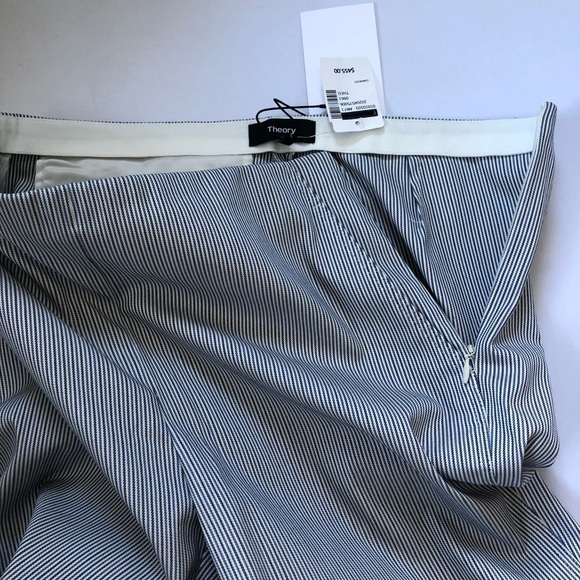 THEORY TREECA STRIPE CROP PANTS Size 6 - Picture 9 of 13